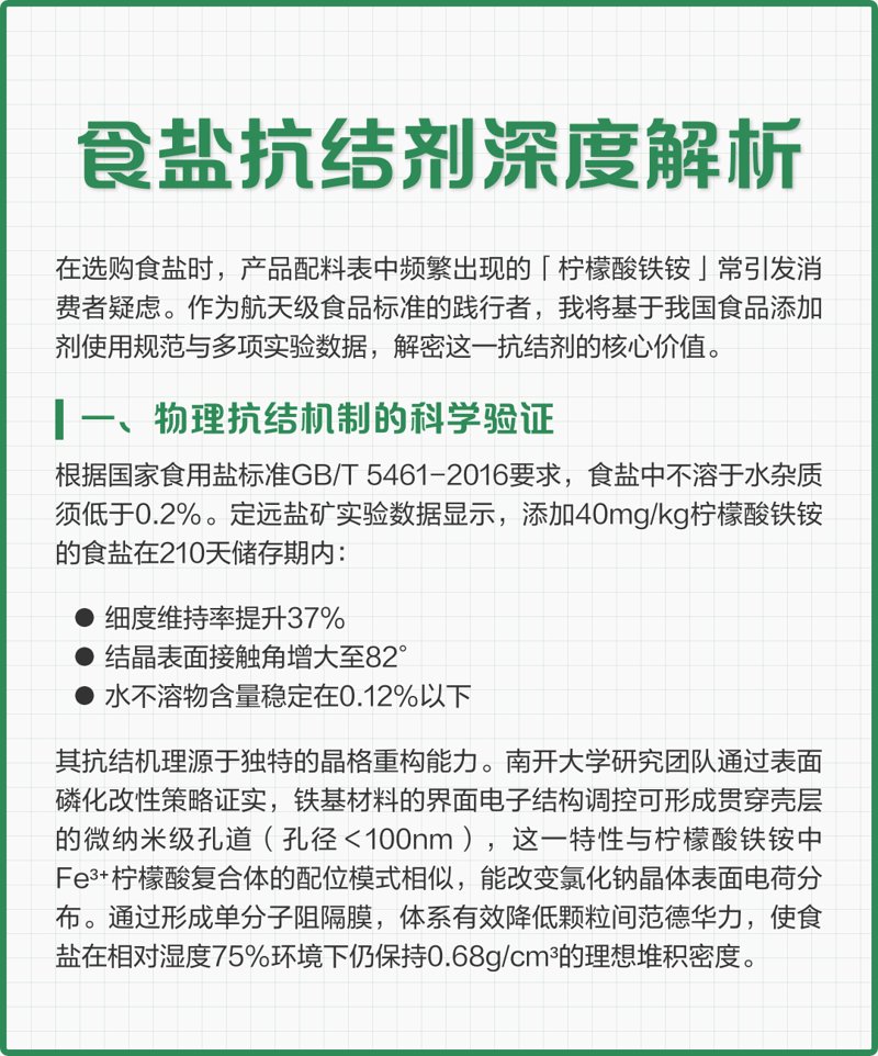 亚铁氰化钾:为何它是食品添加剂中的“隐形英雄”?